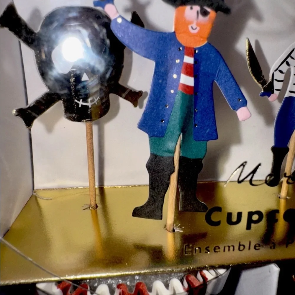 Meri Meri Red and Blue Pirate Cake Toppers
